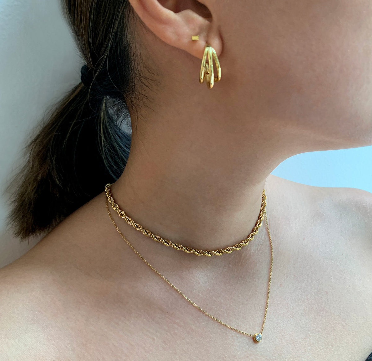 gold hoop earrings waterproof