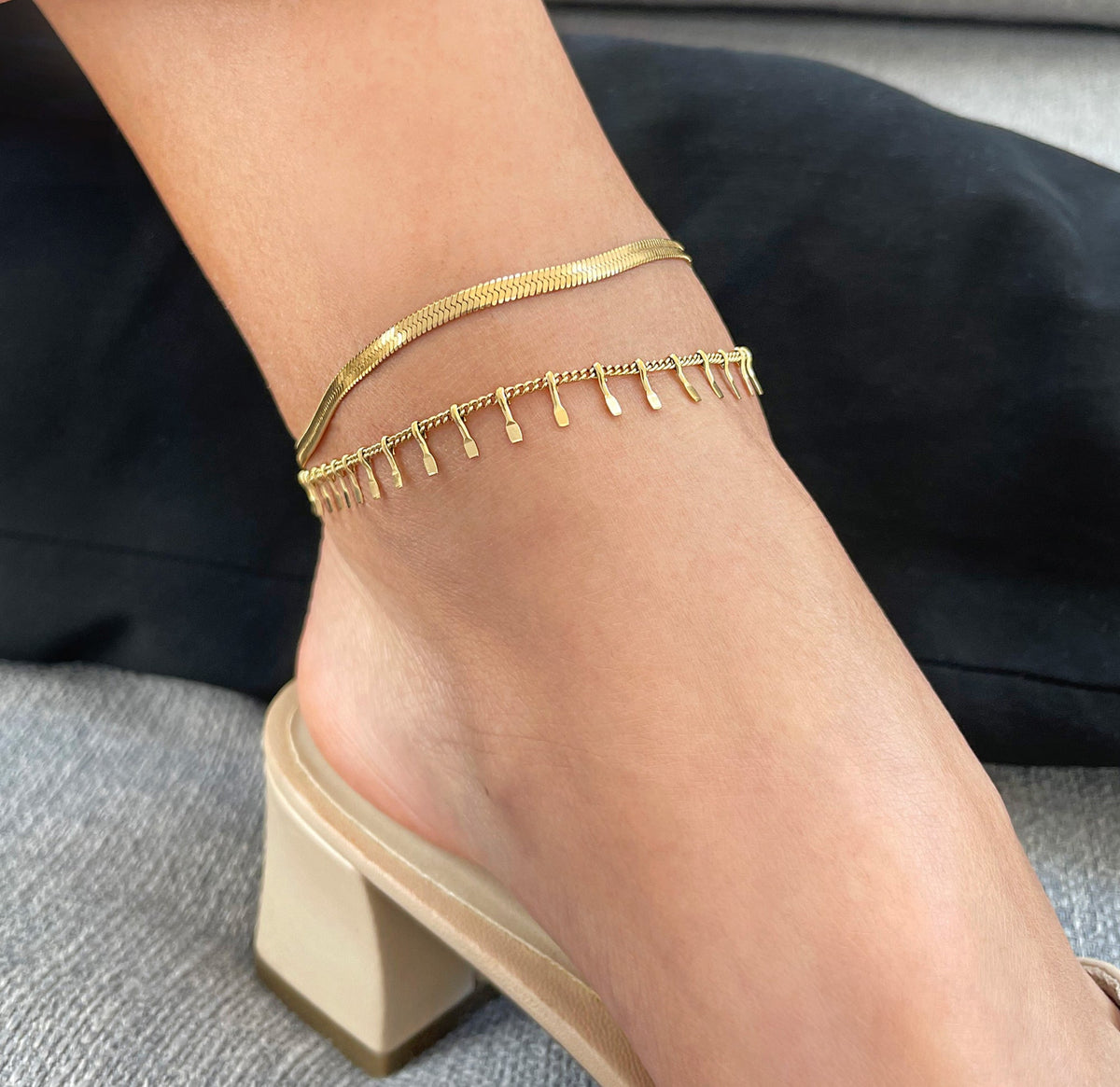 gold anklet bracelet waterproof jewelry