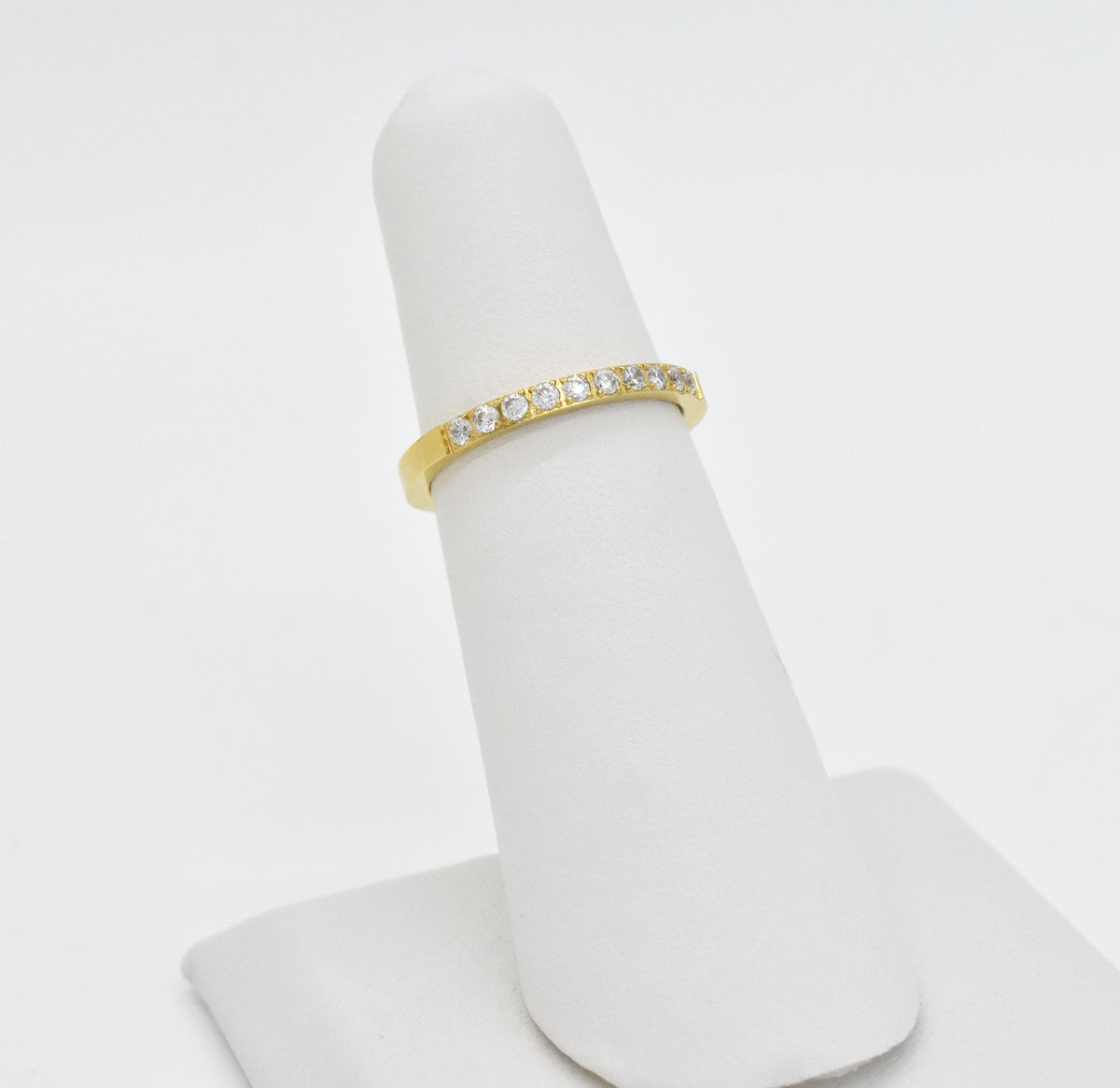 waterproof gold jewelry dainty gold eternity ring