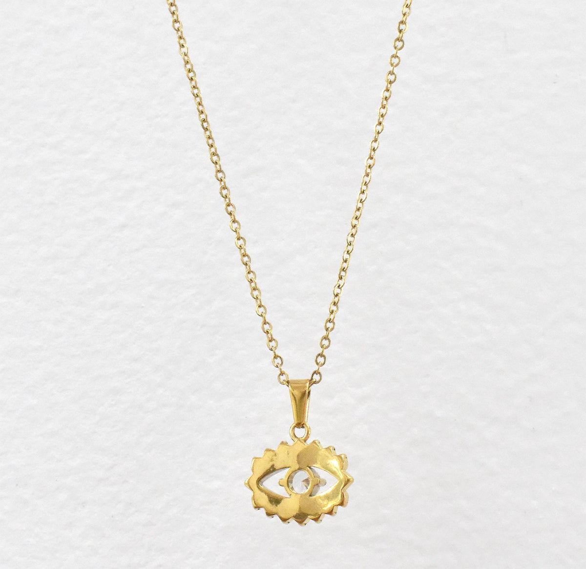 evil eye necklace gold waterproof jewelry