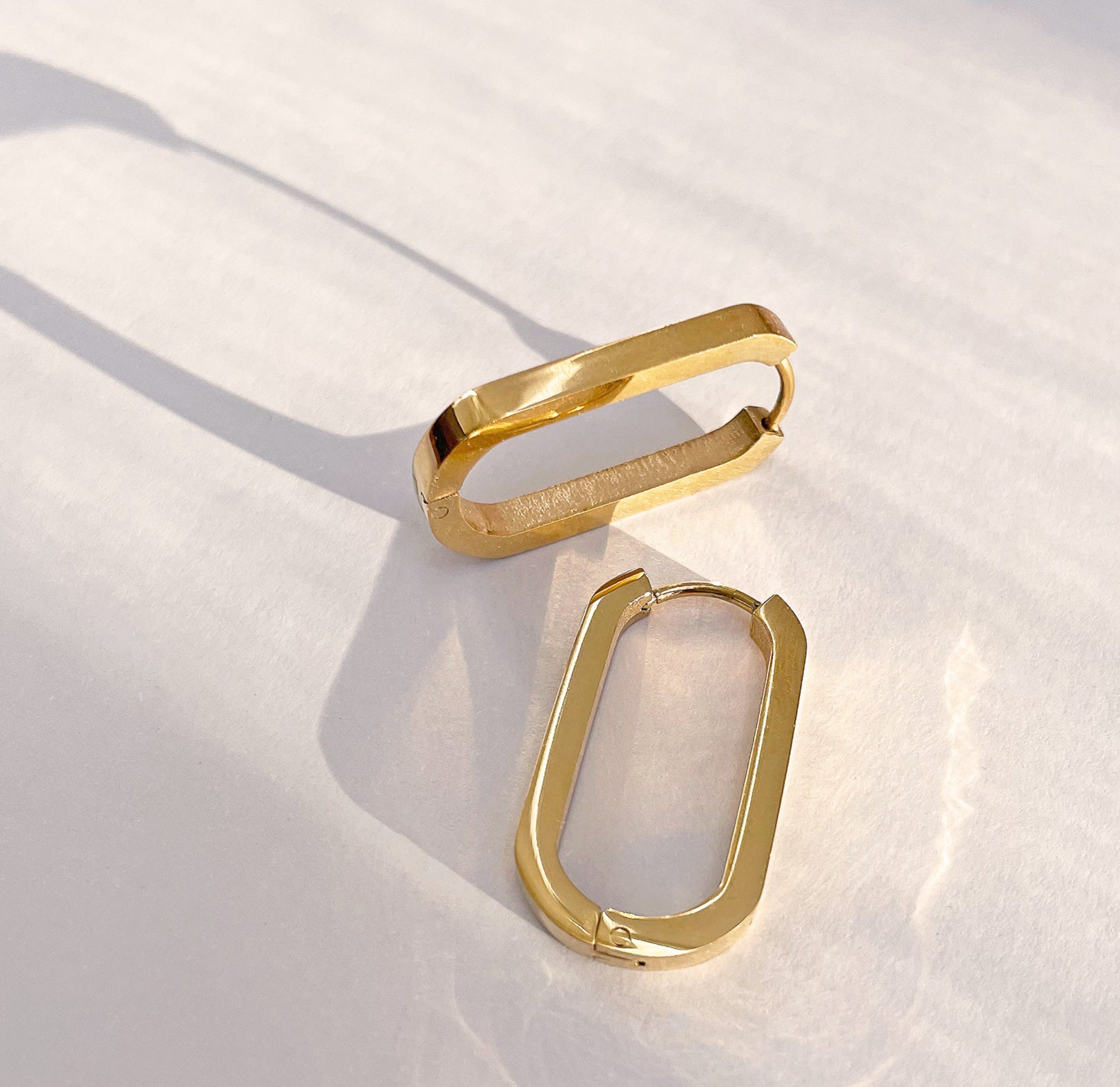 oval hoop earrings waterproof jewelry