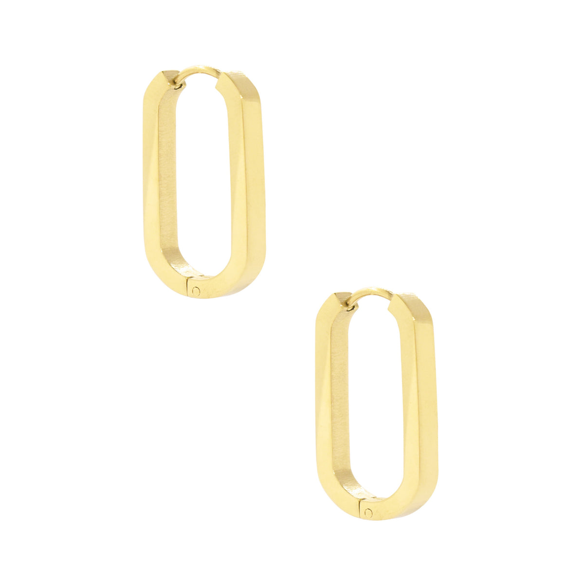 oval hoop earrings waterproof jewelry