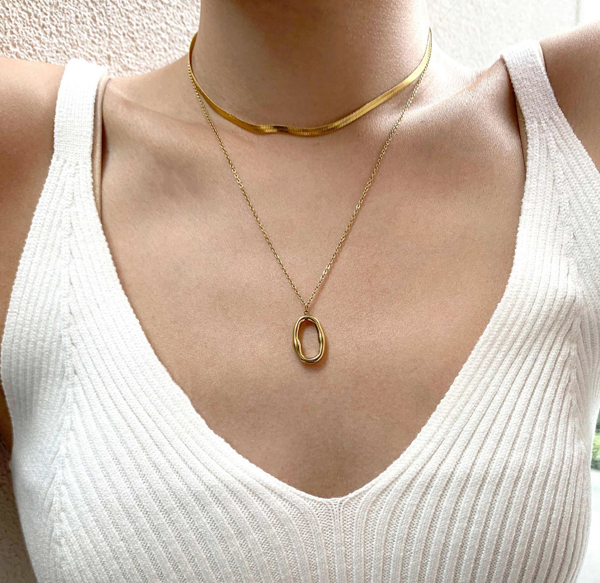 gold snake chain necklace adjustable