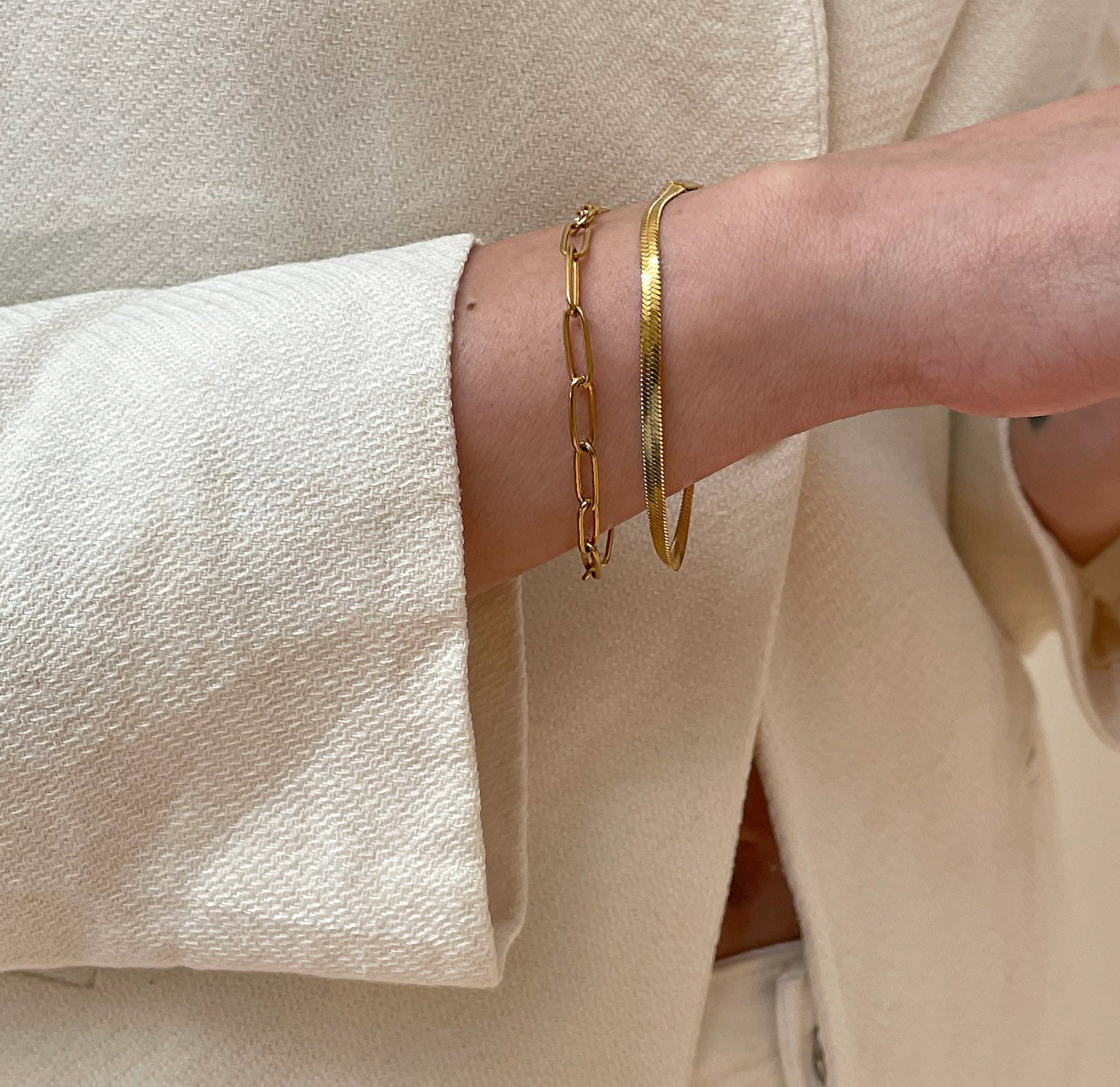 gold chain bracelets tarnish free jewelry