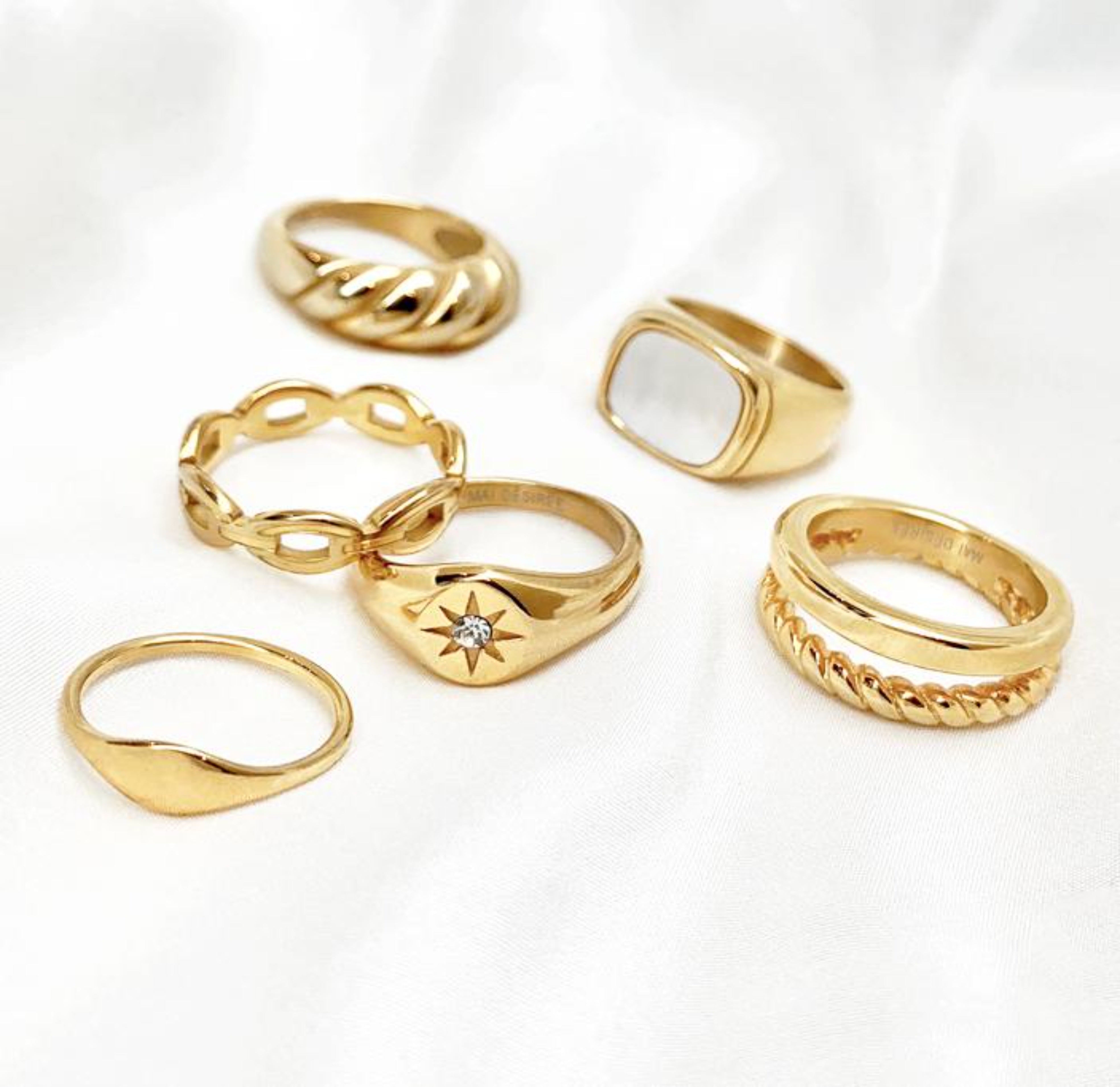 gold waterproof rings 