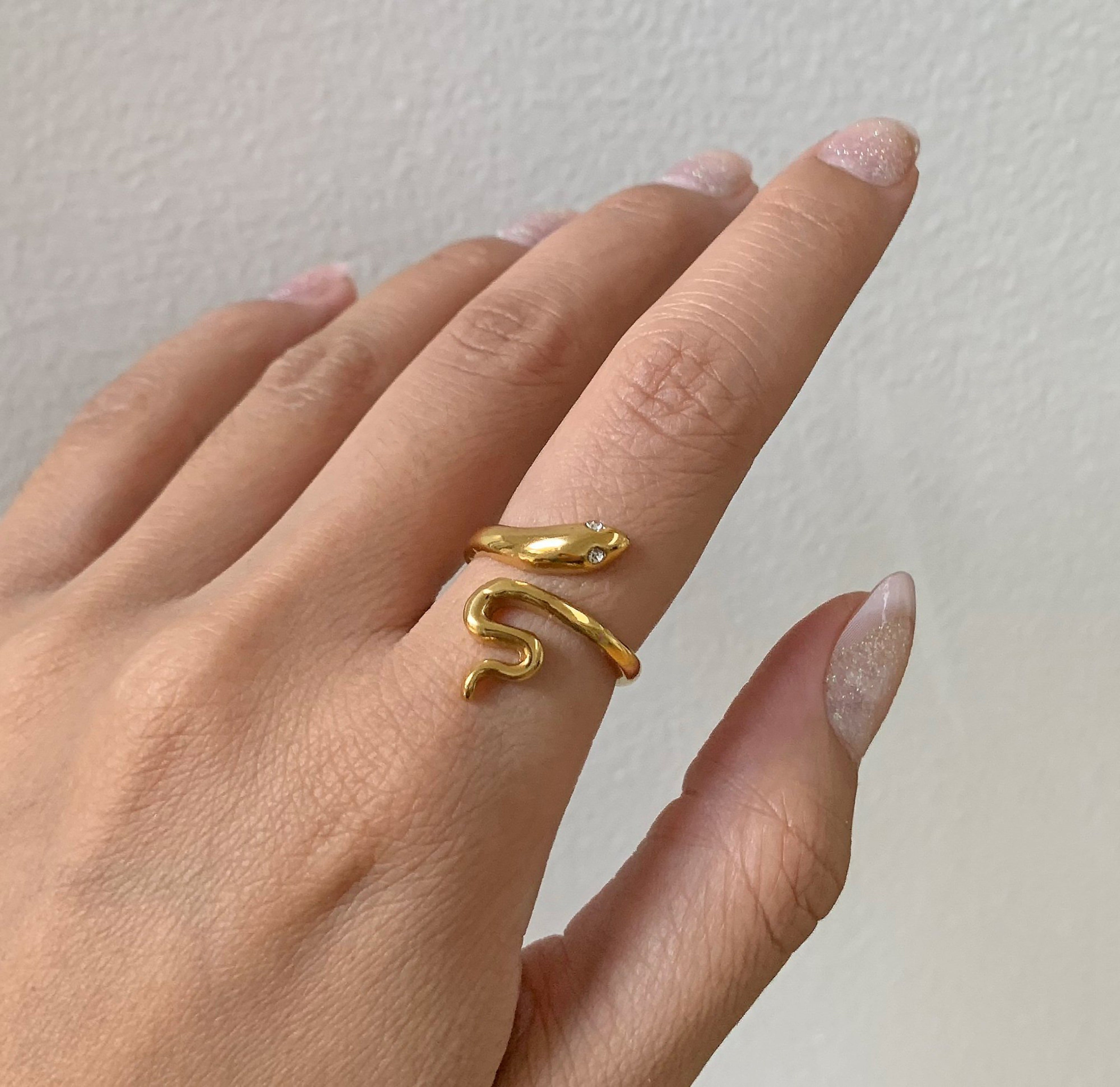gold snake ring waterproof