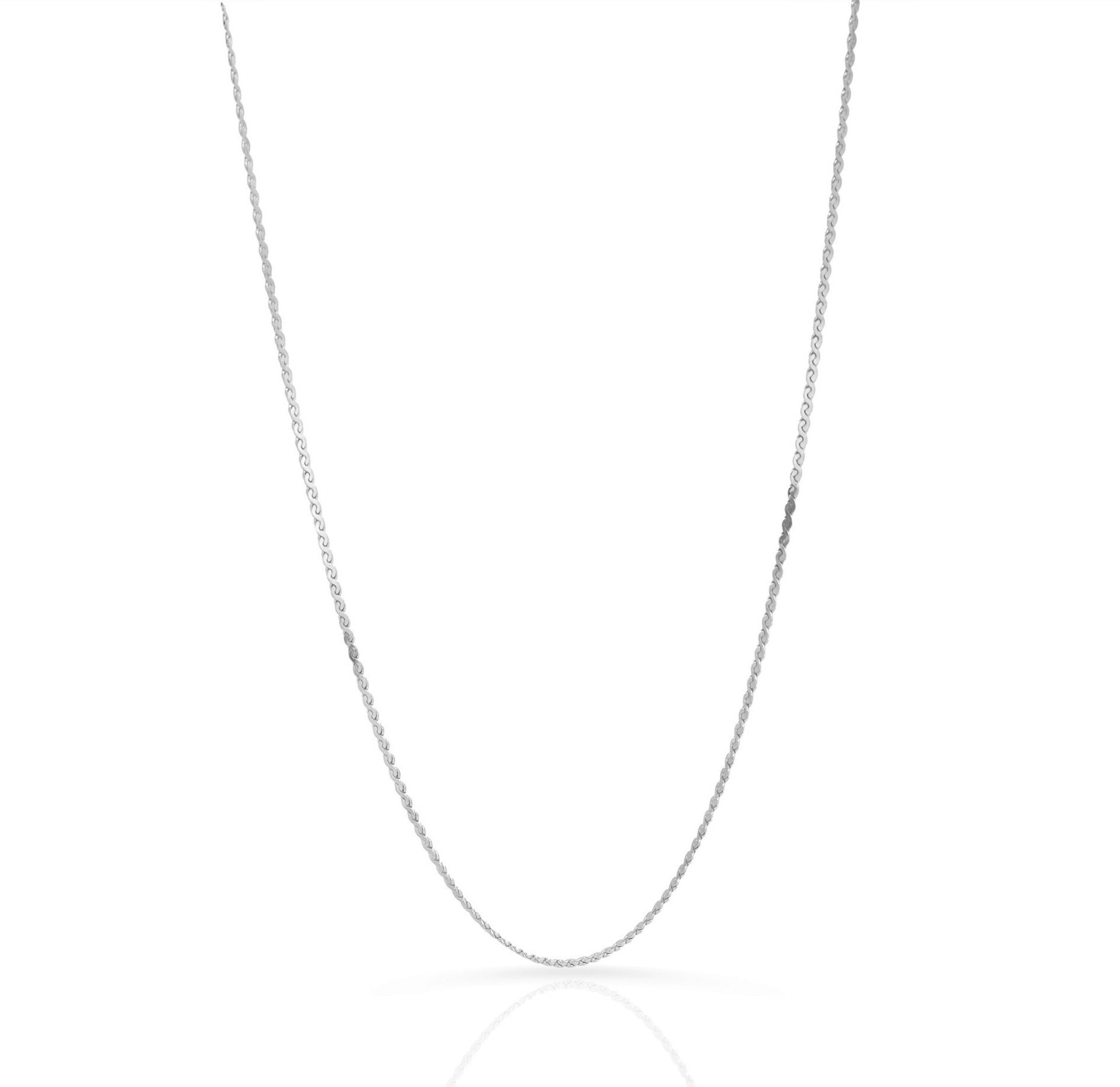 FAYE SILVER THIN CHAIN NECKLACE SAMPLE