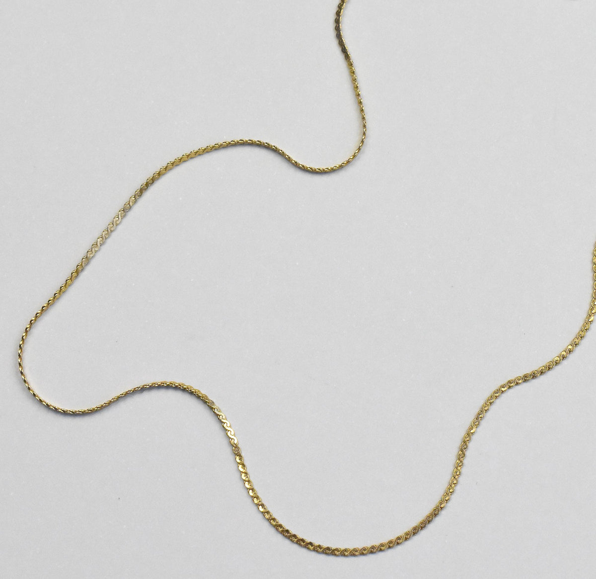 gold thin chain necklace adjustable