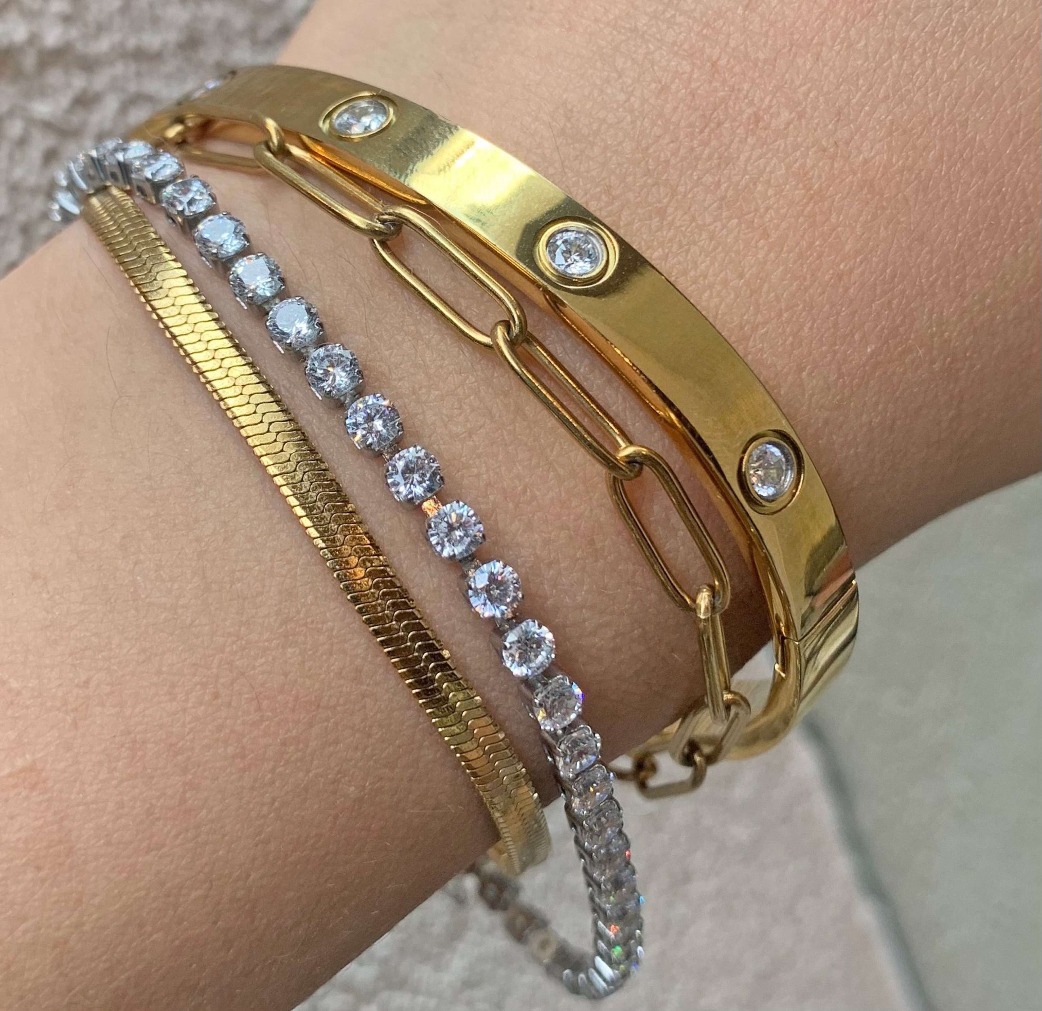 gold diamond cuff bracelet