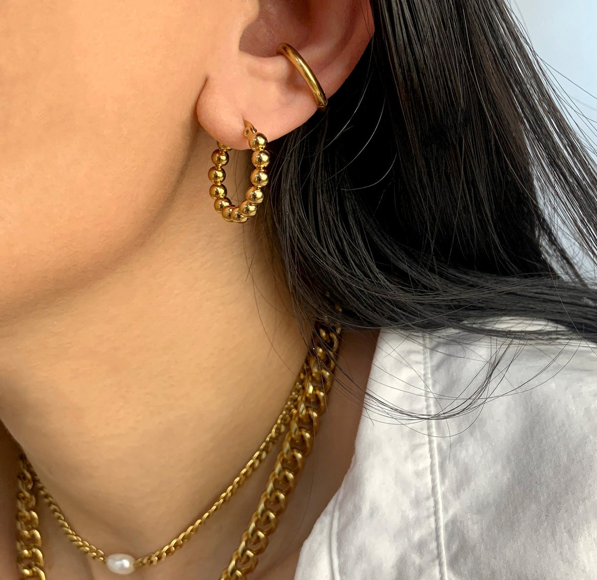 hypoallergenic gold hoop earrings