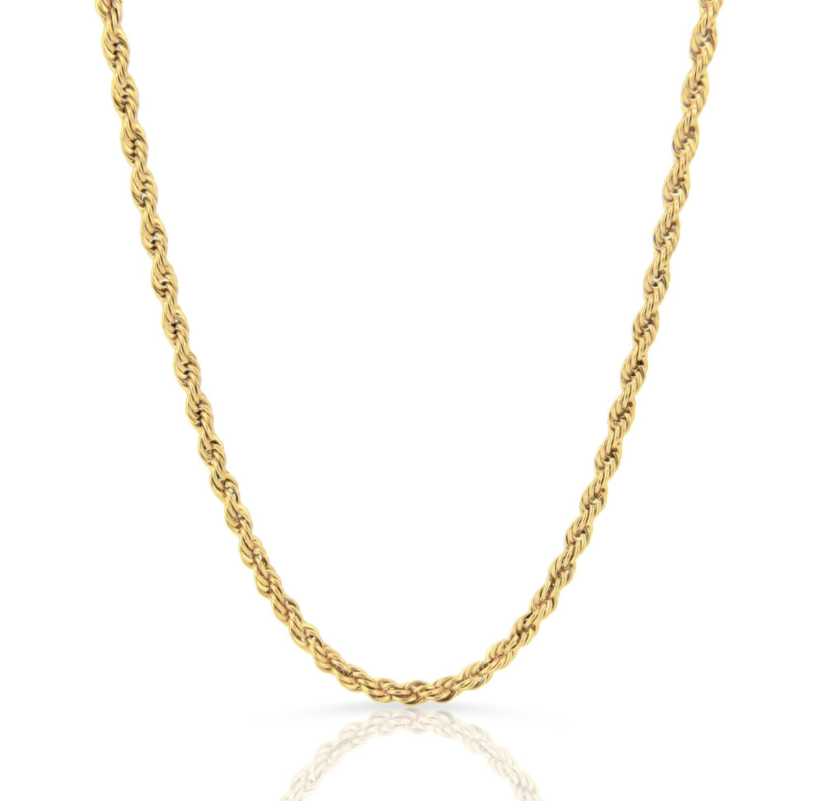 large gold rope chain necklace waterproof