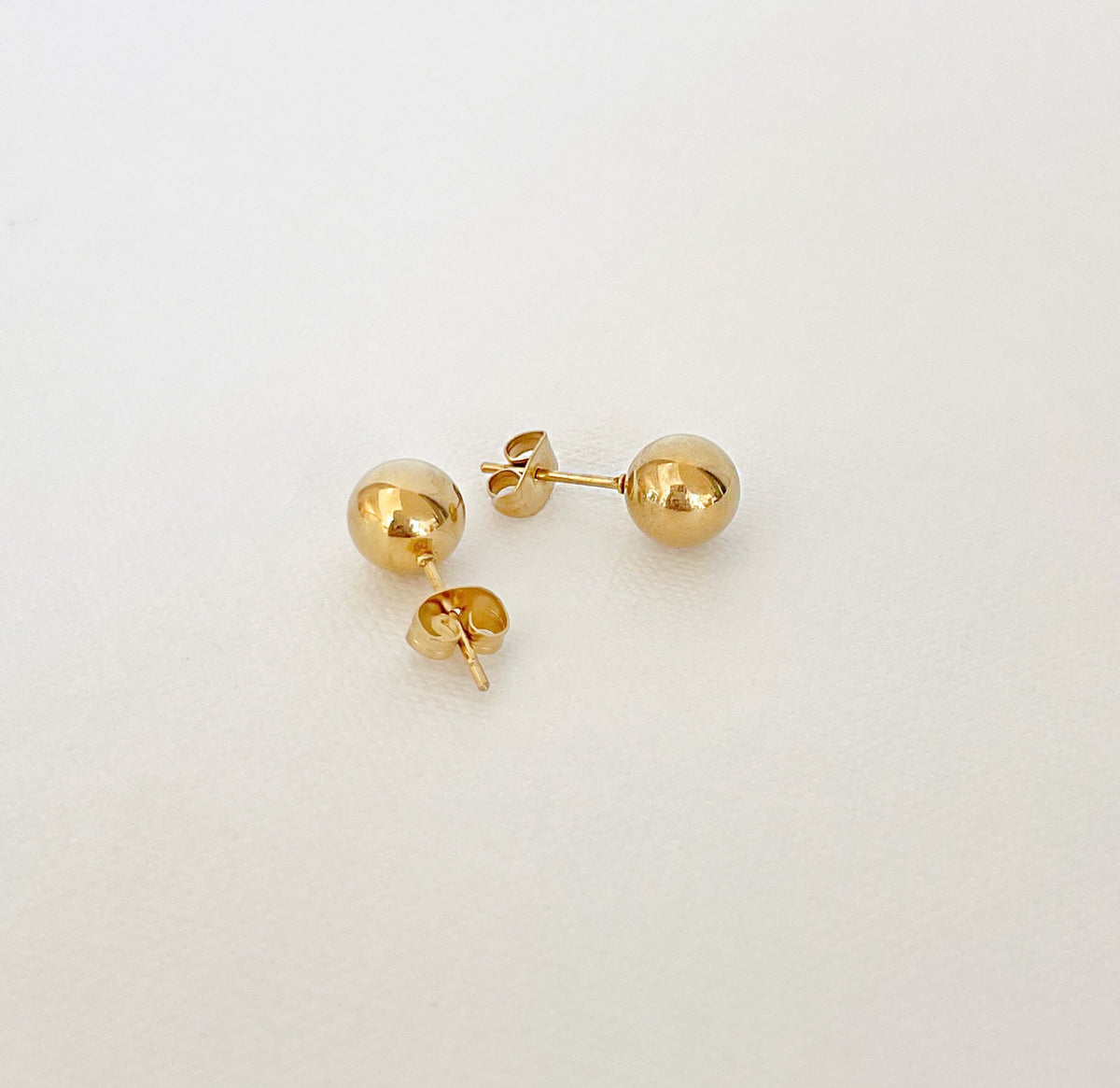 gold ball stud earring waterproof jewelry