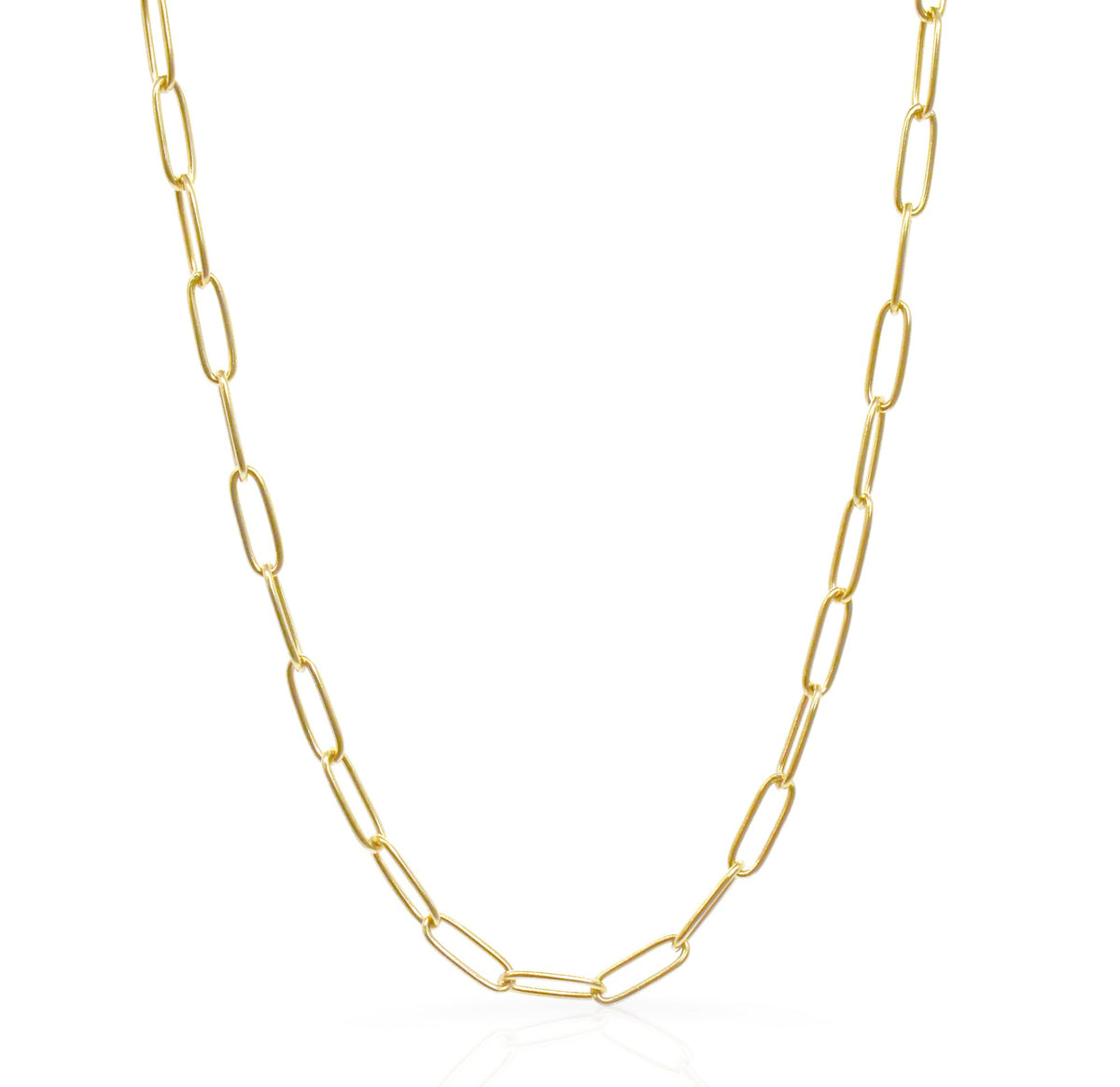 gold paperclip necklace tarnish free jewelry