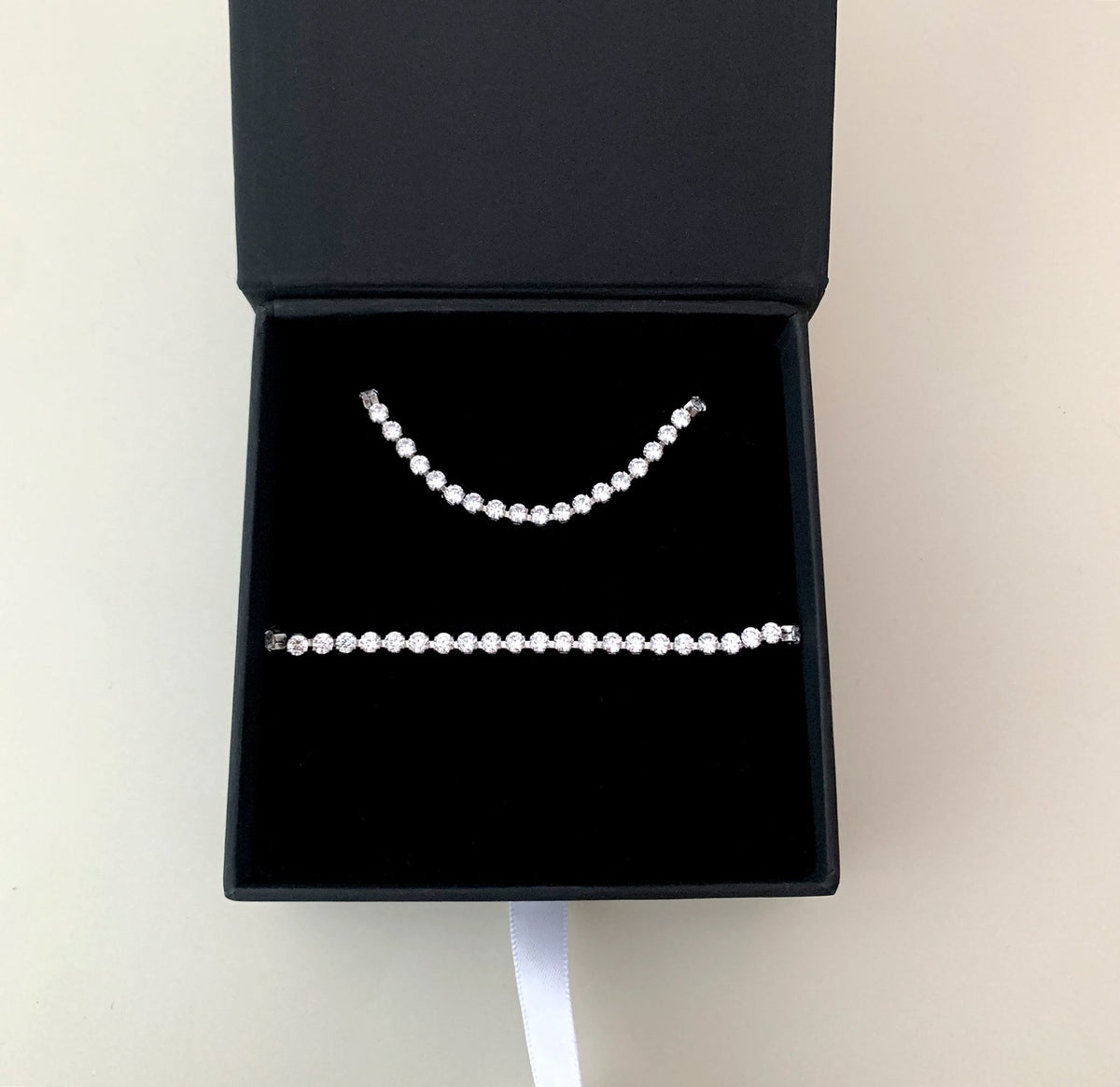 tennis bracelet and necklace set