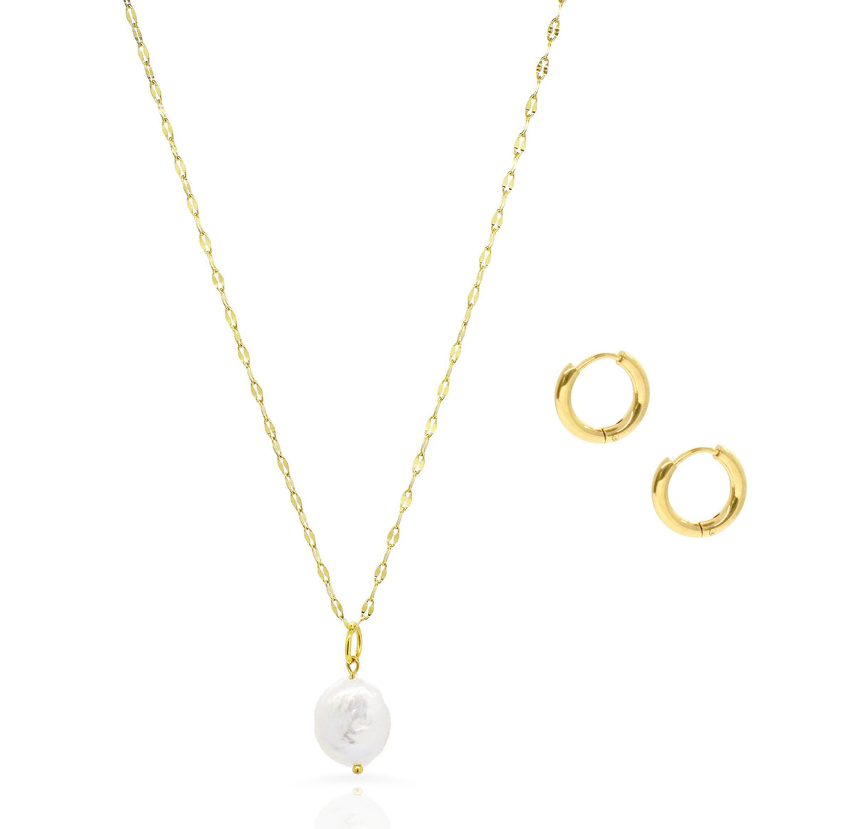 pearl necklace jewelry set waterproof