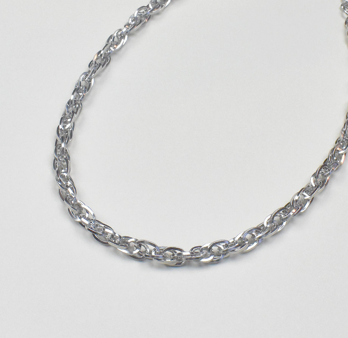 silver rope chain necklace