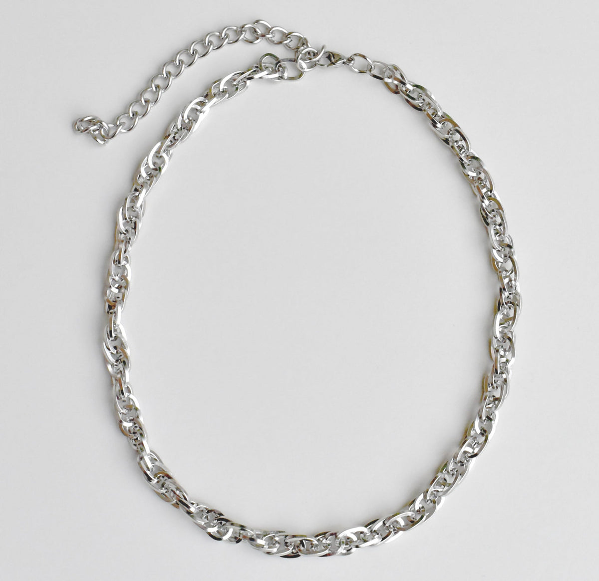 silver rope chain necklace waterproof jewelry