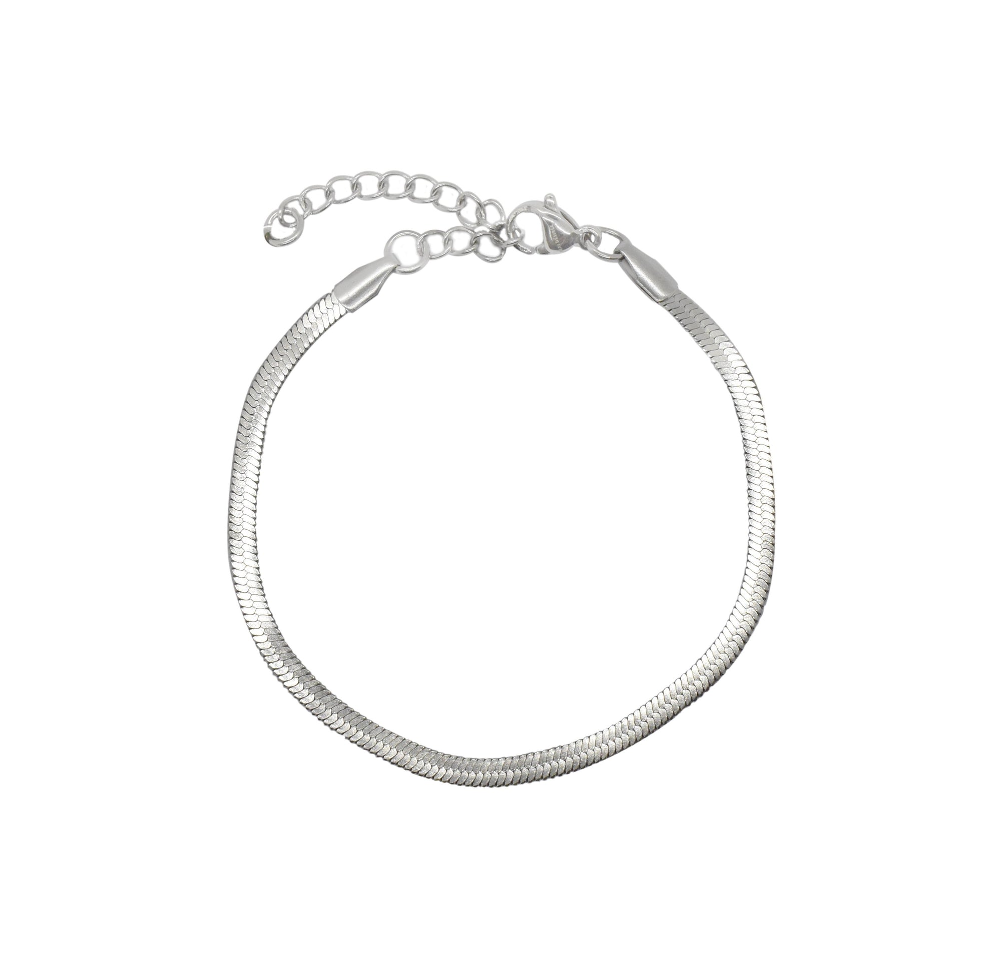 silver snake chain bracelet