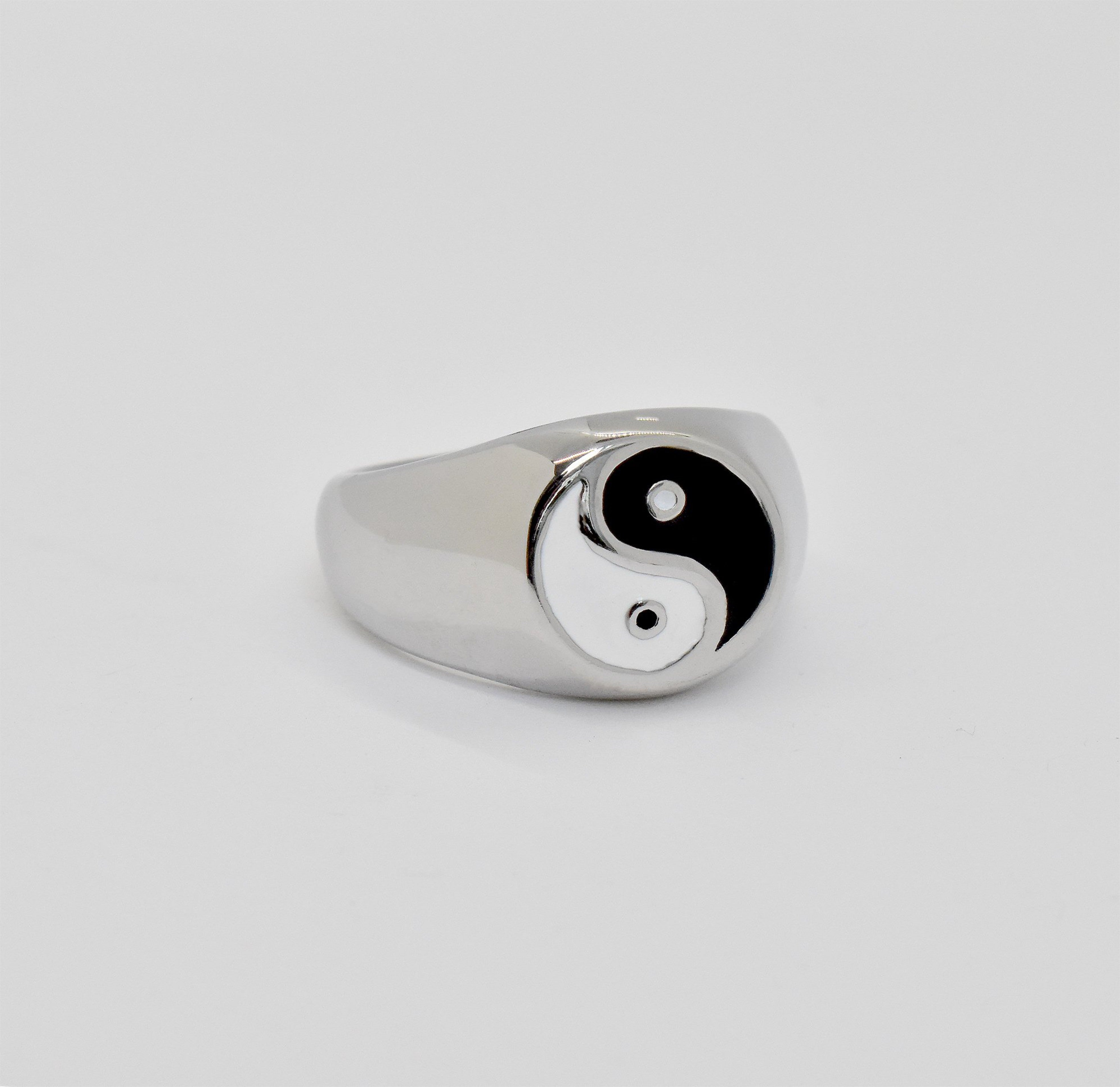 yin yang ring silver waterproof jewelry
