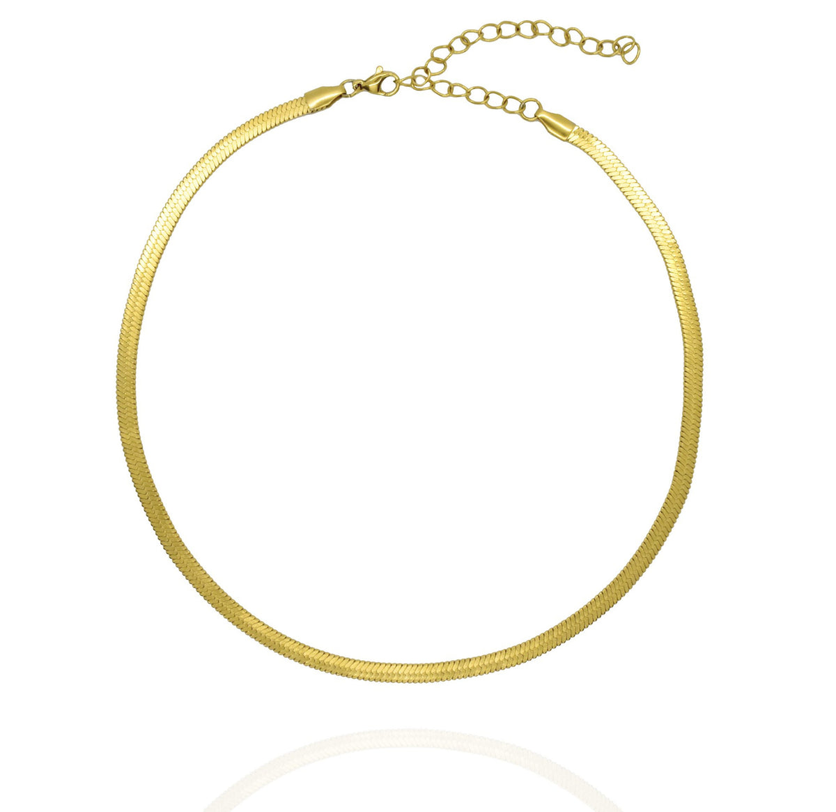 gold thin snake chain necklace waterproof jewelry