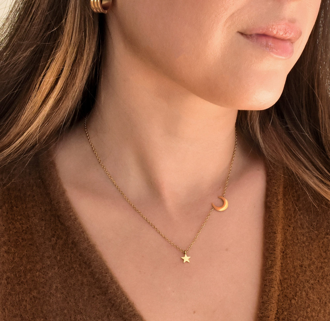 Necklace Sole & Luna Gold main image 1