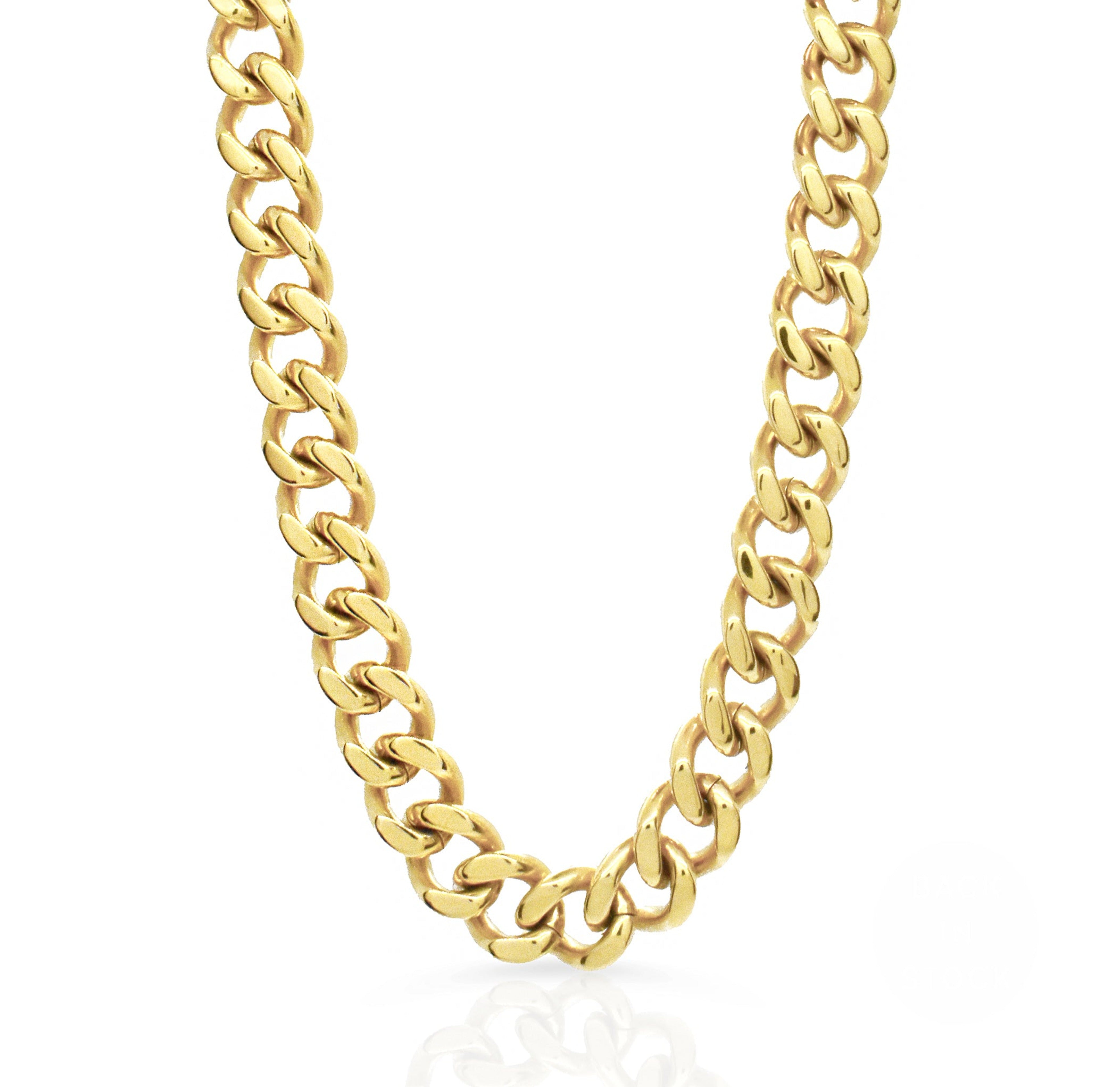 gold Cuban chain waterproof jewelry