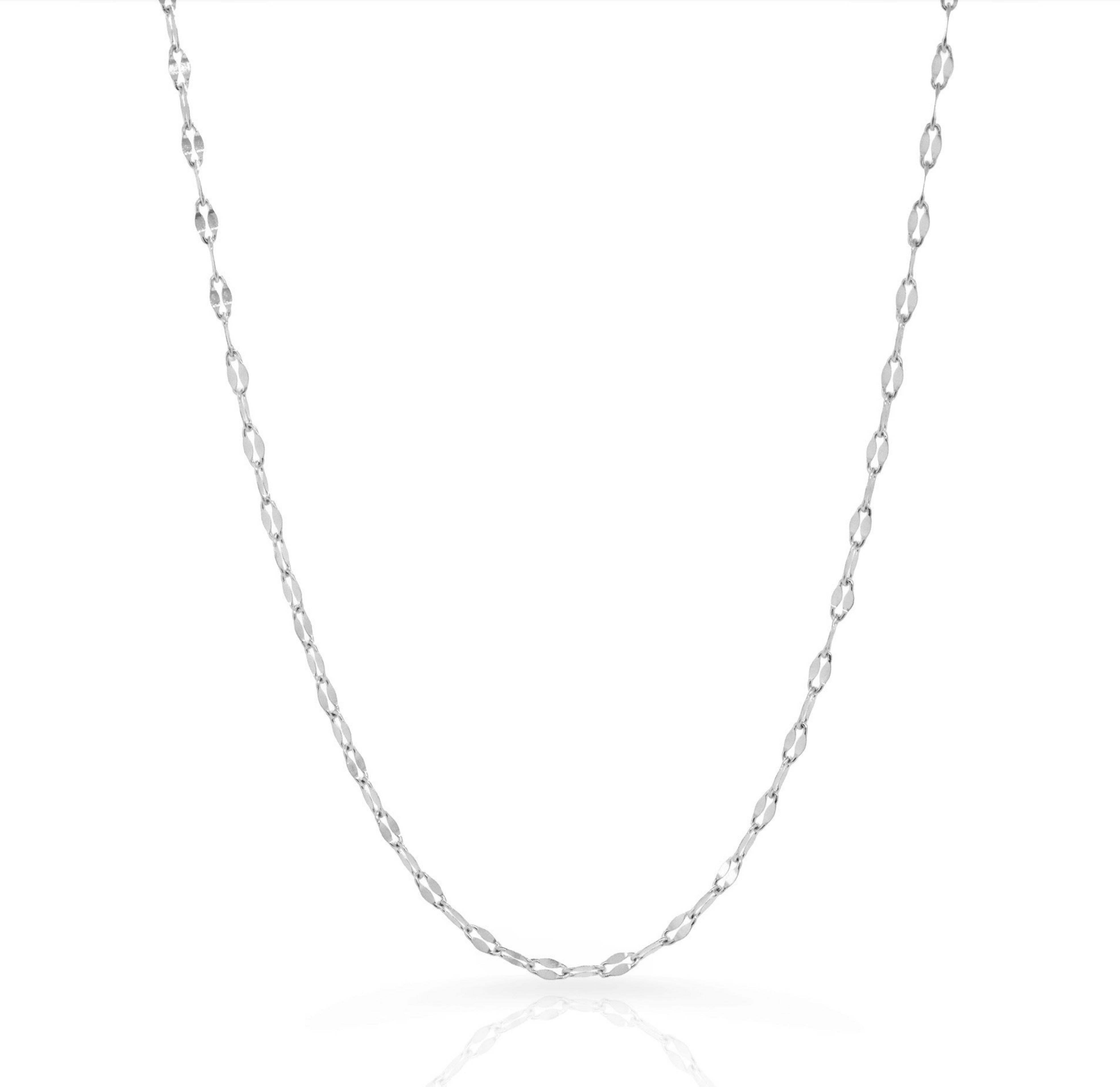 ELSIE SILVER DAINTY LACE CHAIN NECKLACE SAMPLE
