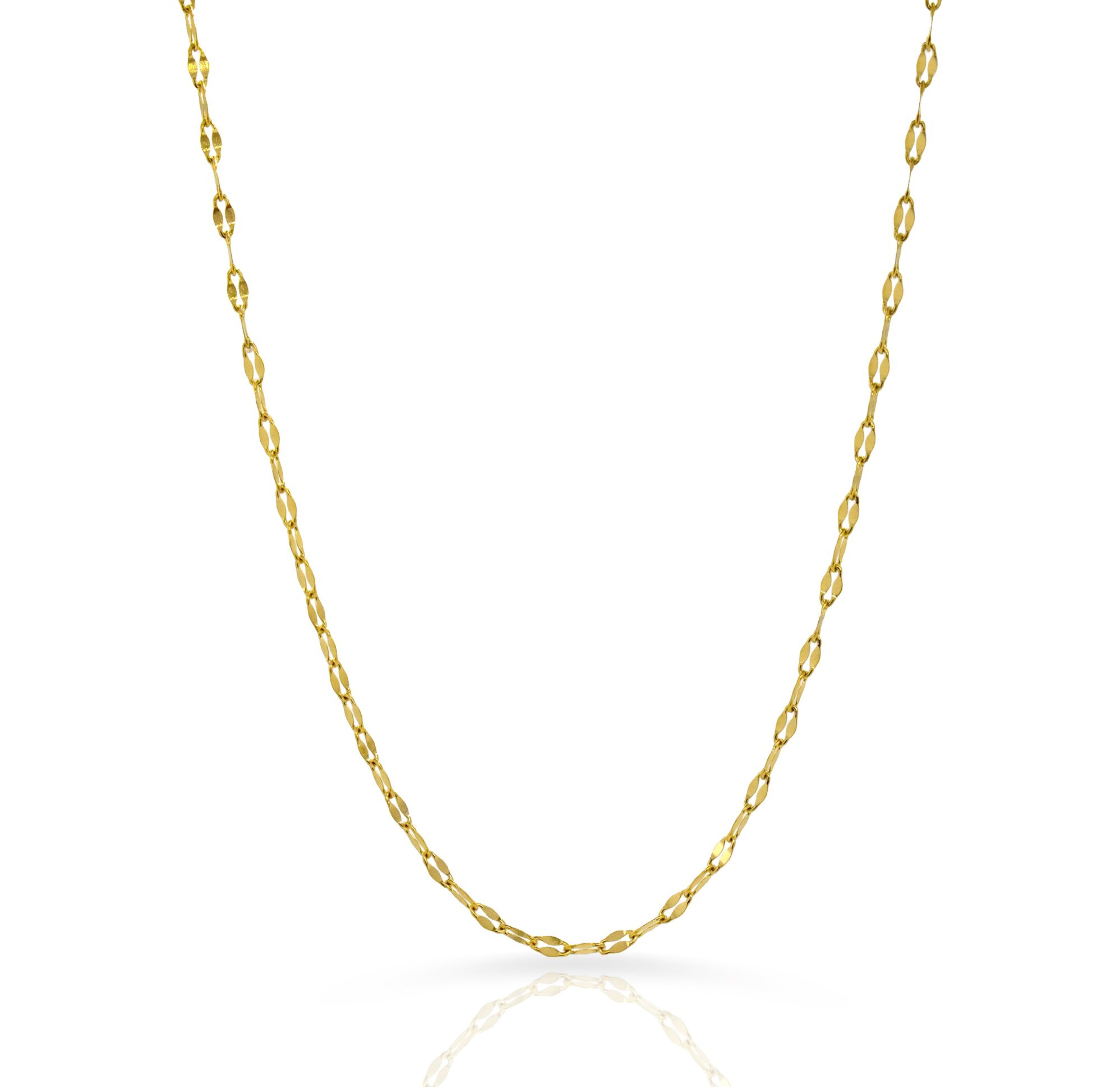 ELSIE GOLD DAINTY LACE CHAIN NECKLACE - SAMPLE