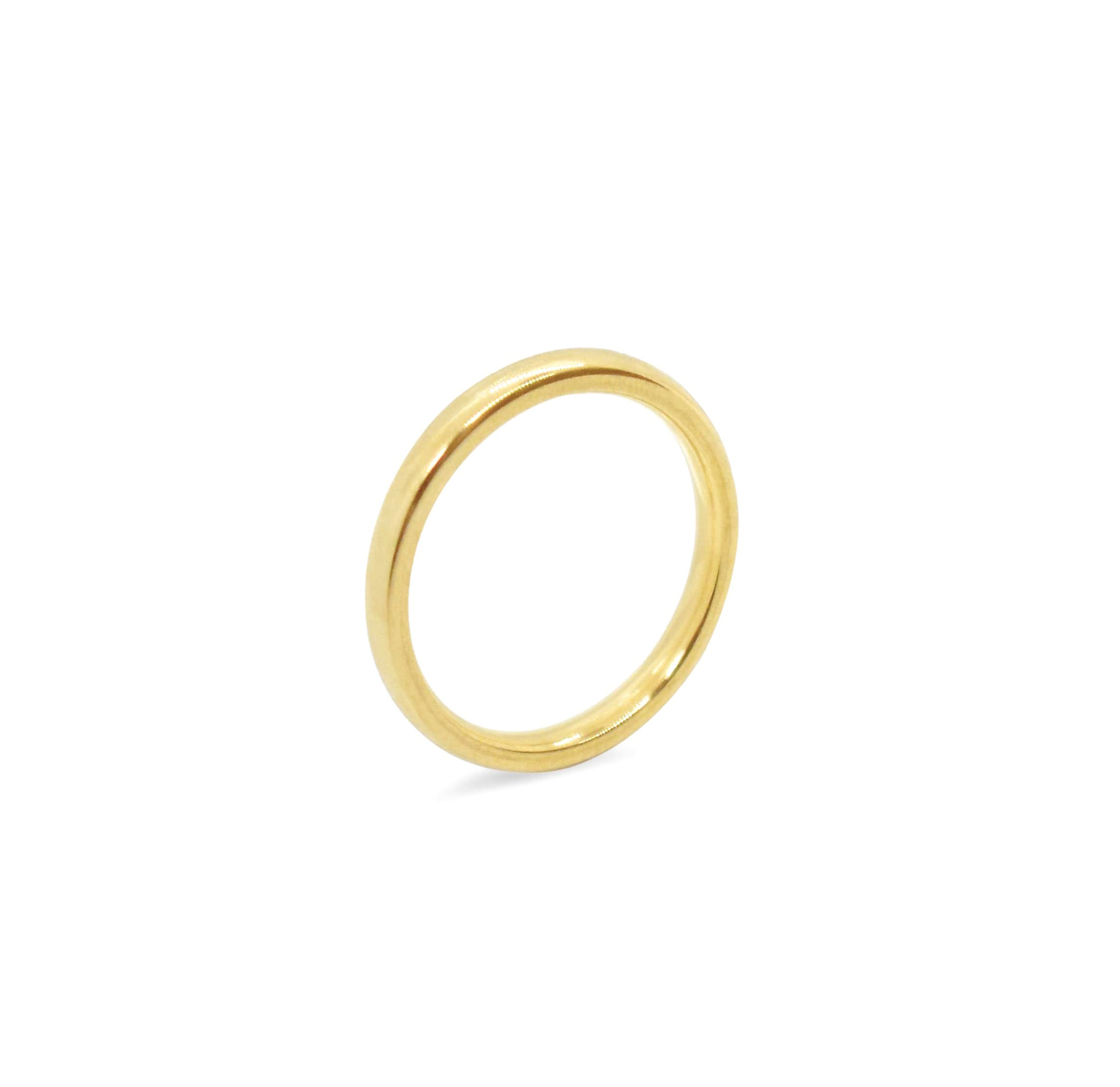 Didi thin gold ring band, waterproof rings