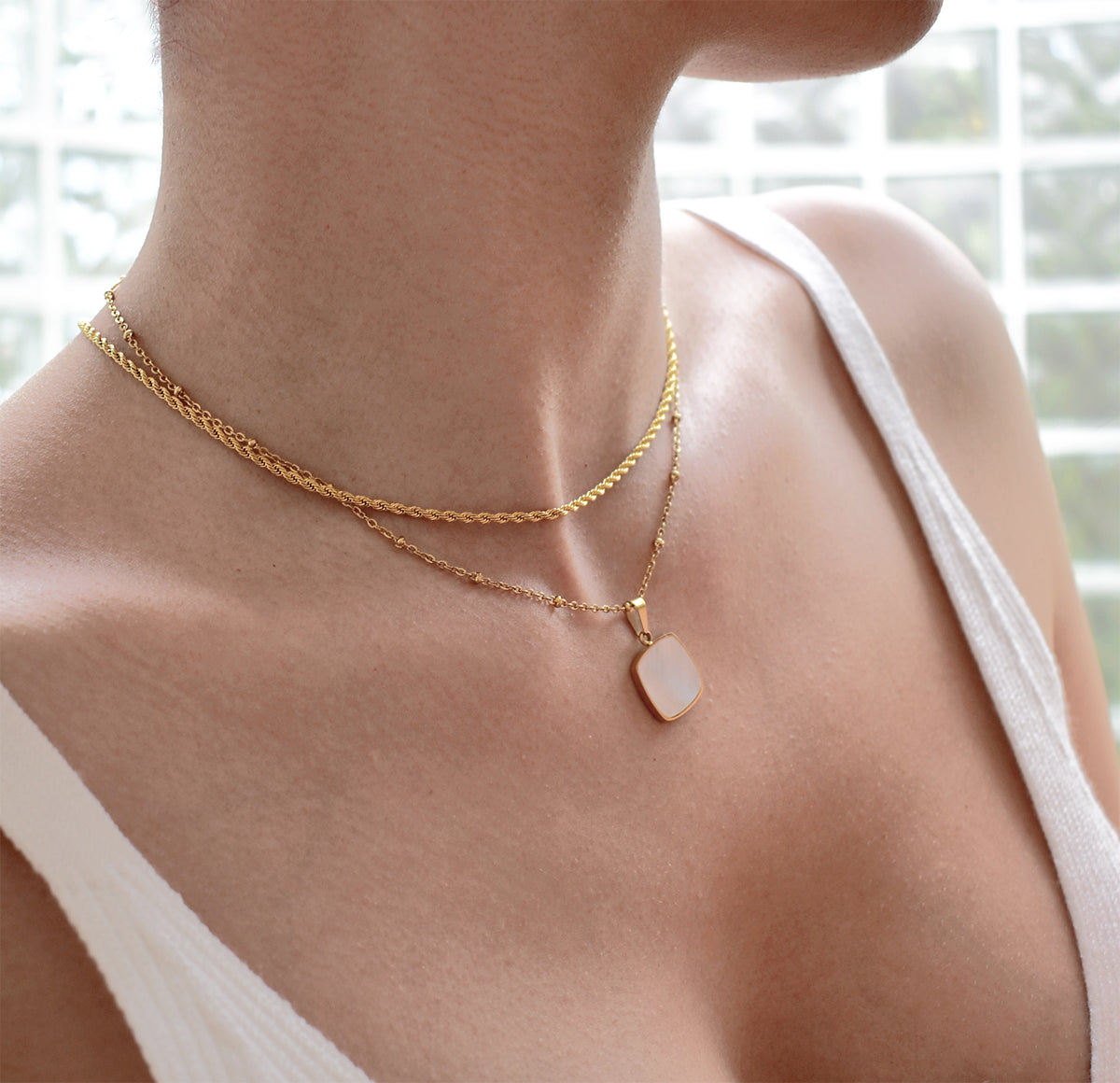 BILLIE THIN GOLD ROPE CHAIN NECKLACE
