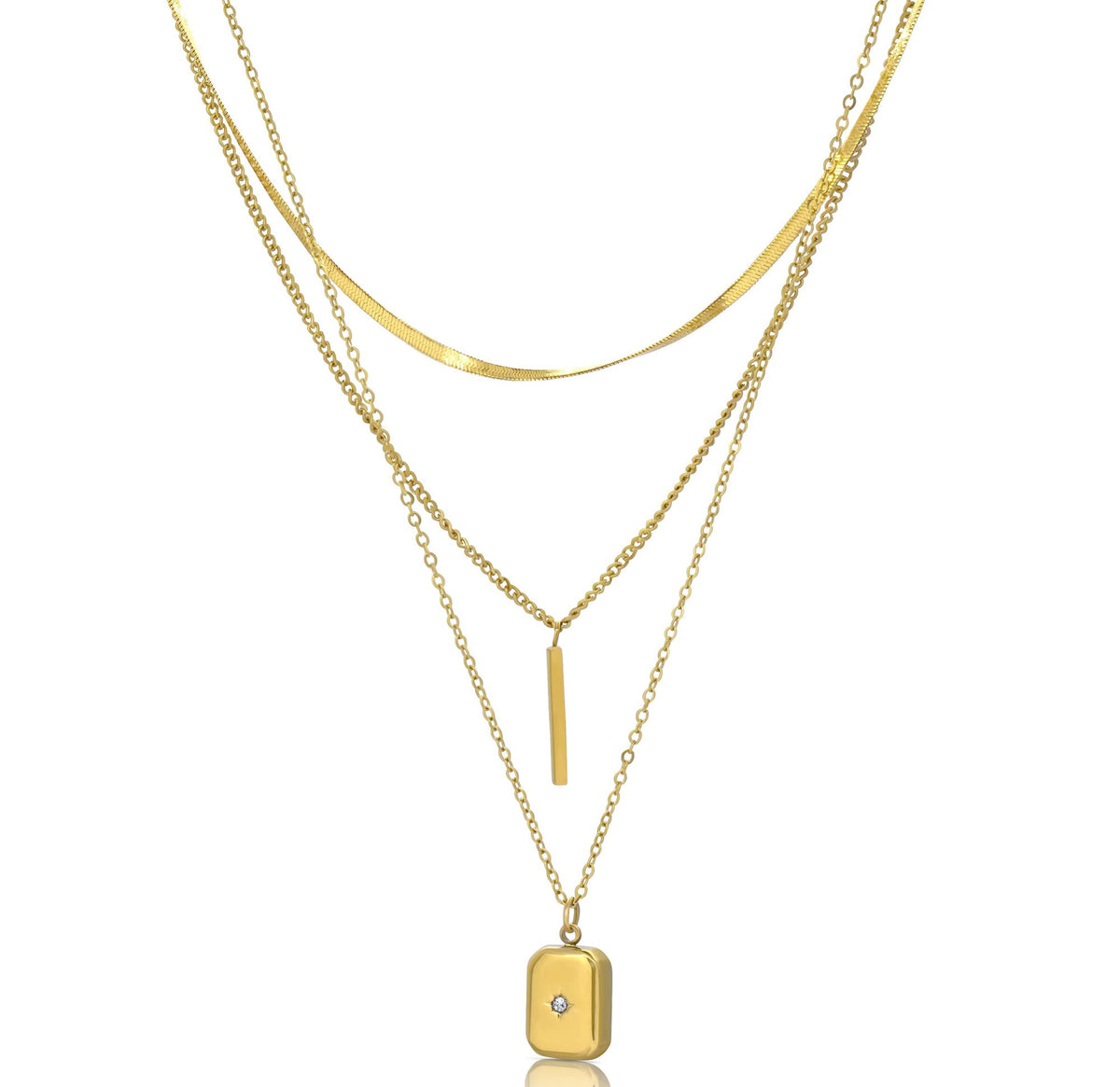 northern star triple stack necklace
