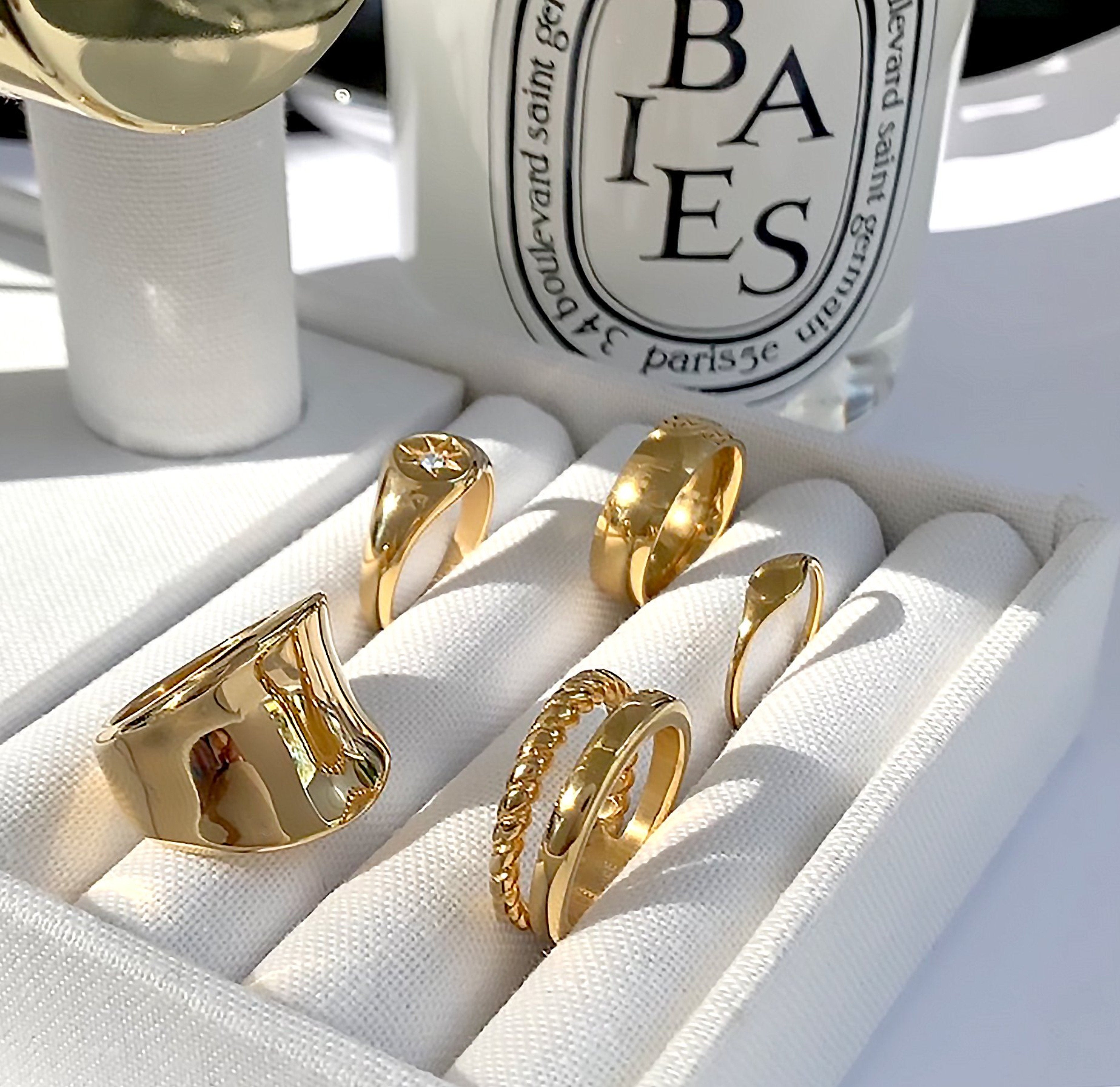 gold rings waterproof jewelry